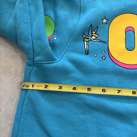 2024 Walt Disney World Figment Tinkerbell Blue Zip Up Hoodie Sweatshirt Size L - Picture 6 of 10